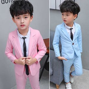 Tute per bambini Fomal Suits Set 2020 Primavera Autunno Ragazzi Slim Blazer Pantaloni Dress Clothes Set Baby Kids Performance Party CostumeHKD230704