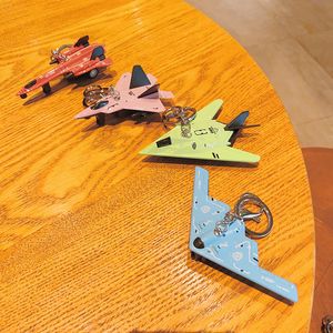 Alloy Mini Aircraft Nyckelring Return Force Fighter Keychain Bokväska hängsmycke