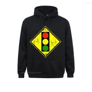 Men's Hoodies Stop Light Road Street Sign Funny Sarcastic Hoodie Design Sweatshirts For Students