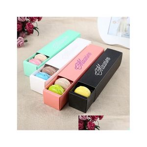 Cupcake Aron Cake Boxes Home Made Chocolate Biscuit Muffin Box Retail Paper Packaging 20.3X5.3X5.3Cm Package Drop Delivery Garden Ki Dh5Bh