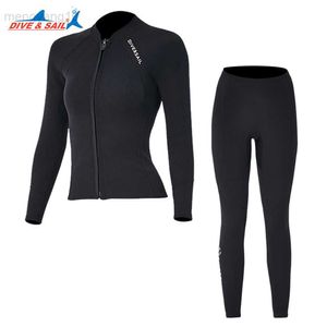 Wetsuits Drysuits DIVE SAIL Wetsuit 2mm Premium Men Women Wet Pants Split Jacket Calças Neoprene Swimwear Black Stay Warm Diving Surf Wetsuit HKD230704