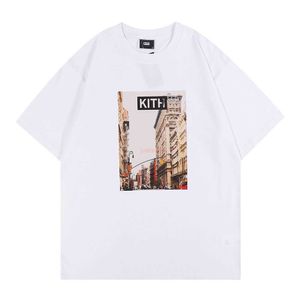 Designer modekläder T-shirts Tshirts Kith Soho Vintage Tee New York Street Foto Kortärmad T-shirt bomull Streetwear Sportkläder Toppar Rock Hip hop T-shirts