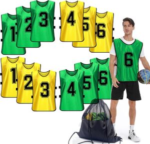 Balls Sports Pinnies Practice Chalse Pennies para baberos de baloncesto de fútbol -Juego de 12/Jóvenes Adultos Equipo 230703