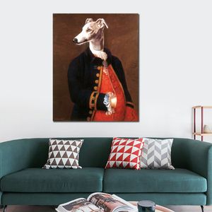 Portrait Dog Paintings The Art Collector Thierry Poncelet Handmade Animal Canvas Art Hotel Room Decor