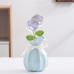 Flores decorativas Atraente Simulação Flor Extra Suave Sem Odor Rosa Artificial de Longa Duração Suprimentos Domésticos