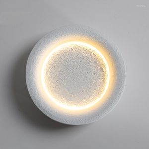 Wall Lamp Creative Moon Led Lamps Starry Bedroom Bedside Lights Corridor Stair Decorative Mural Gypsum Indoor Lighting Fixtures