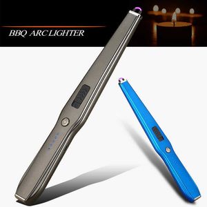 Kitchen Arc Lighter With Hook Windproof Plasma Flameless Candle USB Electric Lighters For BBQ ZXJY