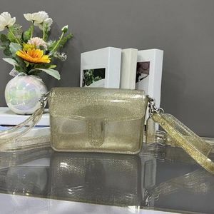 Jelly Tabby PVC Candy Bags Luxury Women Transparent Shoulder Bag HandbagHandbag Clear Summer Flap Crossbody Letters lady Cross Body