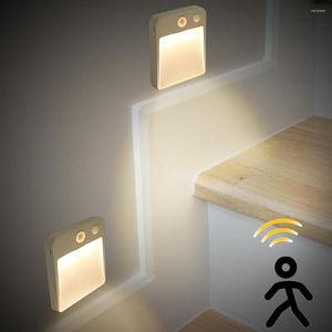 Luci notturne Lampada decorativa da parete a batteria per armadietto con sensore di movimento a LED per illuminazione interna del guardaroba del percorso del corridoio