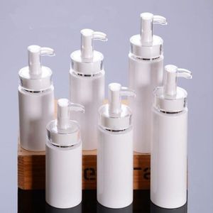 Pompa pressa bianca 120/160/200ML per bottiglia di plastica per imballaggio siero/lozione/emulsione/fondotinta/gel/essenza F20172092 Wgxdf