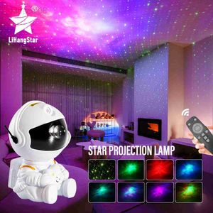 Lights LED Astronaut Star Projector auror Projection Night USB Charging Bedroom Decorative Atmosphere Light Children's Gift Party HKD230704