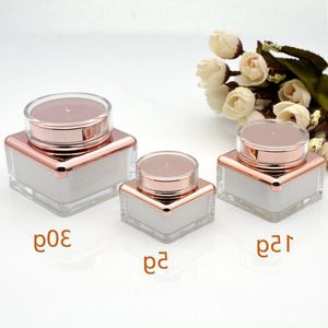 5g 15g 30g Empty Cream Jar Plastic Acrylic Refillable Bottle Makeup Pot Travel Face Lotion Cosmetic Container F2437 Ataqt