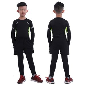 Set di abbigliamento Set da corsa Tuta sportiva da uomo per bambini Jogging Ragazzi Intimo da basket Abbigliamento sportivo Calzamaglia da palestra Tuta da calcio Abbigliamento da allenamento 230703