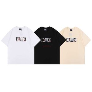 デザイナーファッション衣類 Tシャツ Tシャツニッチトレンディブランド Kith フローラルクラシックボックス Tシャツフローラルスクエアプリント半袖 Tシャツコットンストリートスポーツウェアトップス