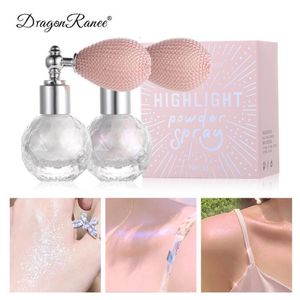 Ombretto Fashion Glitter Highlighter Powder Spray Diamond Pearly High Gloss Shimmer Sparkle Spray Powder Ritocco Trucco per viso Corpo 230703