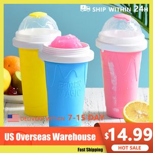 Strumenti per gelato Slushy Cup Maker Bottiglia per frullati Slush Ice Cream Shake Maker Bottiglia d'acqua surgelata Tazze estive Goccia all'ingrosso 230703