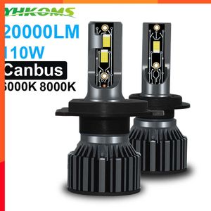 أضواء سيارة Yhkoms جديدة Canbus H4 LED H7 20000lm H11 LED مصباح LED للمصباح الأمامي للسيارة H1 H3 H9 9005 9006 HB3 HB4 5202 9007 H13 FOG 12V