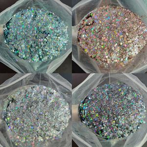 Stickers Decals Wholesale Mixed Size Holographic Nails Sequins Glitter Manicure 3D Flakes Paillettes Nail Art Decorations 230703