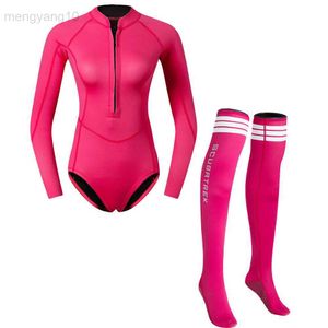Wetsuits Drysuits One-piece Diving Suit Wetsuit Surfing Swimming with long socks HKD230704