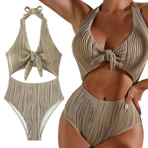 Women's Swimwear Summer Fashion Solid Color Sexy Girl Swimsuit Sweet Temperament Khaki Bikini Bottom