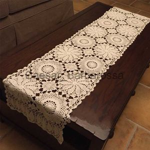 Toalha de mesa de algodão feito à mão caminho de mesa de crochê usado para decoração de mesa de cortina 1 pçslote x0704