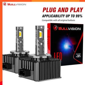 Nowe reflektory LED Bullvision D3S HID D1S D2S D4S D5S D8S D1R D2R D3R Turbo LED 35000LM dwustronny układ CSP 6500K 4300K 90W Plug Play