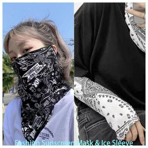 Bandane sezione sottile protezione UV viso collo per uomo donna hip-hop velo ciclismo bandana manica moda maschera solare