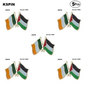 Ireland & Palestine Friendship Lapel Pin Flag badge Brooch Pins Badges 5Pcs a Lot338m