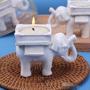 Candle Holders Wedding Favors "Lucky Elephant" Tea Light Holder Decoration Table Centerpieces Home Decor Christmas Decorations