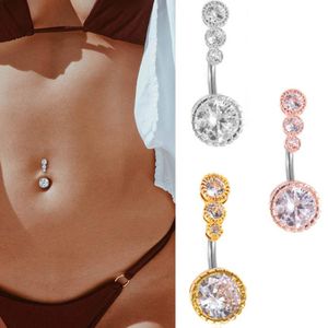 Sexig Söt navelpiercing i rostfritt stål Shinny Dance Belly Rings Body Piercing Smycken Navelring för kvinnor Flickor Presenter