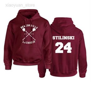 Men's Hoodies Mens Hoodies Teen Wolf Hoodie Men Stilinski 24 Lahey McCall Pullover Sweatshirt Male Print Hooded Hip Hop Hoodies Streetwear HKD230704