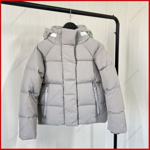 NOVO Clássico Designer Feminino Distintivo Branco Jaqueta Outono e Inverno Puffer Coat Outerwear Causal Warm Thickened Parkas designer casacos femininos casaco canadense XS-XL