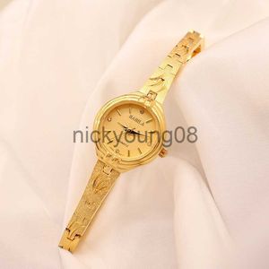 Orologi da polso No fade 18k GOLD brass band di alta qualità Donna es New Mini quadrante Luxury Diamond Ladies High-end es Regali 0703