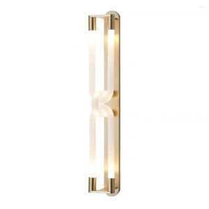 Wall Lamp Double Head Long Pole Atmospheric Acrylic Bend Living Room Bedroom Hallway Bedside Light