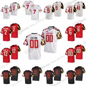 NCAA S-6XL Maryland Terrapins Futbol Formaları Billy Edwards Dante Trader Donnay Demus Taulia Tagovailoa Jeshaun Jones Colby McDonald Jacob Copeland Dikişli