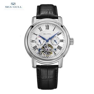 Other Watches 2023 Seagull Men s Watch Automatic Mechanical Wristwatch Multi Function Hollow Flywheel Business Simple D819 622 230703