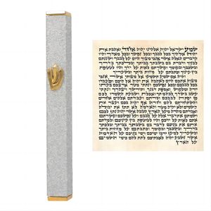 Oggetti decorativi Figurine Judaica Porta in alluminio argento classico Custodia Mezuzah Je Regalo di inaugurazione della casa per la decorazione domestica Decorazione auto con scorrimento 230704