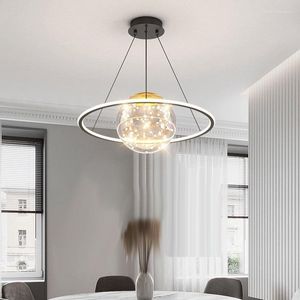 Lâmpadas pingente quarto moderno branco preto flor redonda forma do coração Gypsophila suspensão suspensão luz para sala de jantar decoração