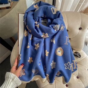 Scarves Winter Warm Cashmere Wraps Women Scarf Luxury 2023 Design Pashmina Thick Shawl Blanket Bufanda Foulard Travel Poncho Stoles