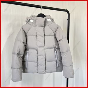 Kadın Tasarımcı Beyaz Rozet Aşağı Ceket Sonbahar ve Kış Puffer Ceket Dış Giyim Nedensel Sıcak Kalınlaştırılmış Parkas Boyutu XS-XL