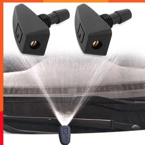 Atualizar 2 Pçs/set Car Universal Frente Windshield Wiper Bico Jet Pulverizador Kits Sprinkler Ventilador de Água Bica Tampa Lavadora Saída Ajuste