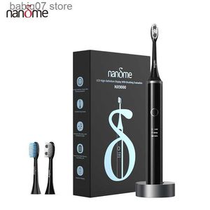 Toothbrush Nandme NX9000 Electric Toothbrush Ultrasonic IPX7 Waterproof Smart LCD display Inductive charging Deep Cleaning Tooth Brush T230704