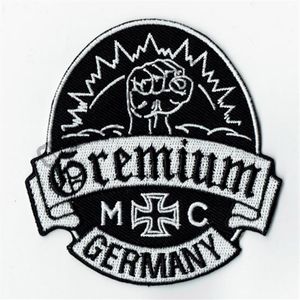 Personalità Gremium Germania Ferro ricamato sulla toppa Ferro da cucire su Motocicletta Distintivo del club MC Biker Patch Intero 301N