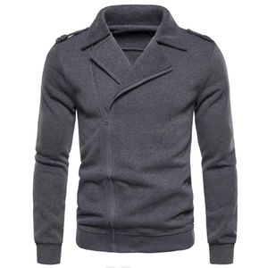 2023 Cardigan frontale obliquo da uomo autunno/inverno Polo tinta unita maglione moda cappotto slim fit da uomo