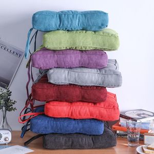 Racks Thickened Solid Color Kitchen Chair Cushions Nonslip Back Chairs Padding with Elastic Bands for Home Office Outdoor Use