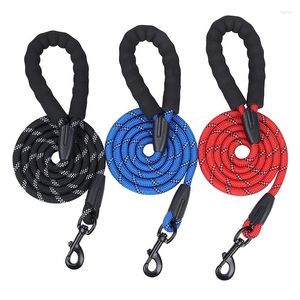 Coleiras para cães 150 cm coleiras fortes para animais de estimação reflexivas para cachorros pequenos, médios e grandes, gatos, drag pull tow, black retriever