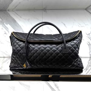 ES gesteppte Handtaschen aus Rindsleder, Reisetasche, Damen, Herren, große Tragetaschen, Clutch, Duffle, Mode, Gepäck, Schulter, Umhängetasche, Boston, Pochette, Riemen, Geldbörse, Damen-Wochenendtaschen