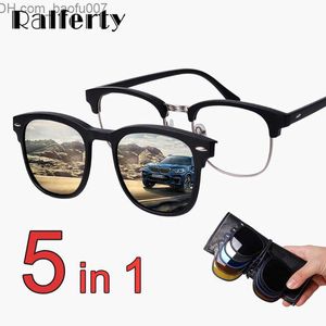 Sonnenbrille Ralferty Magnet Sonnenbrille Männer Frauen Luxusmarke Männlich Polarisiert UV400 Hochwertige 5 in 1 Clip On Grade Brillengestell Z230705