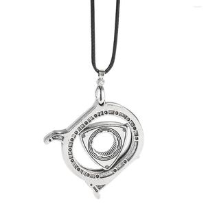 Pendant Necklaces Charm Rotary Engine Motor 360 Degree Rotation Metal Necklace Geometry Triangle Wankel Dangle Chain Choker Jewelry