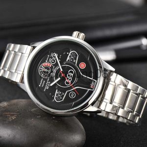 Relógios de pulso moda luxo esportes 3d volante de carro para homens f1 corrida esportes es quartzo masculino para fãs de carro automático reloj 0703